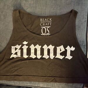 Women's Blackcraft cropped Sinners tank top